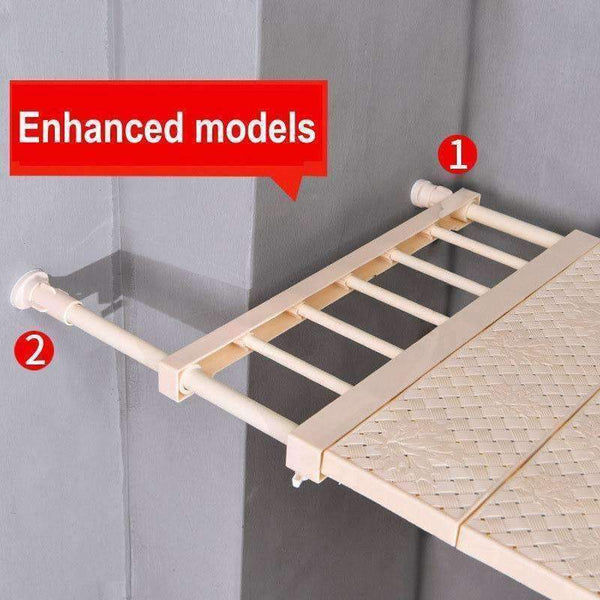 Planet Gates Adjustable Wardrobe Closet Storage Rack Layered Partition Board Commodity Shelf Wardrobe Partition Storage Rack Kitchen Shelf