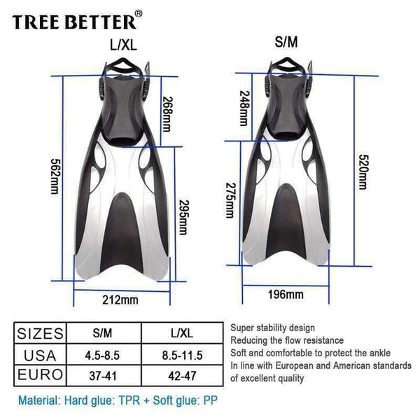 Planet Gates Adult Adjustable Swimming Frog Shoes Silicone Professional Dive Team Open Diving Snorkeling Long diving Flippers