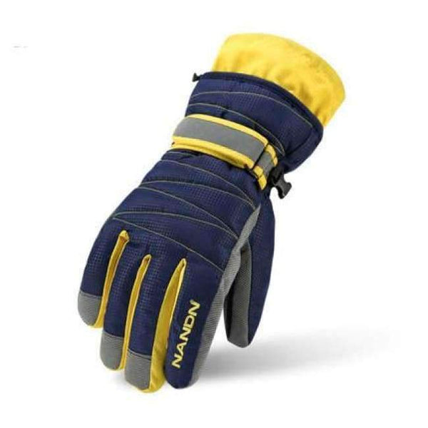 Planet Gates Adult Blue / S Winter Family Skiing Gloves Windproof Waterproof Thickness Cotton Gloves Sports Ski Snowboard Gloves Adult Children