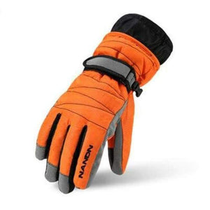 Planet Gates Adult Orange / S Winter Family Skiing Gloves Windproof Waterproof Thickness Cotton Gloves Sports Ski Snowboard Gloves Adult Children