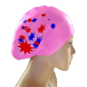 Planet Gates Adult Silicone Elastic Waterproof Protect Ears Long Hair Sports Swim Pool Hat Swimming Cap Men Women Free size