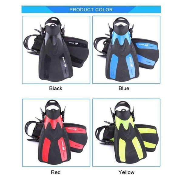 Planet Gates Adult Swimming Fins Short Scuba Snorkeling Shoes Foot Flipper Diving Flippers Diving Fins FN-200 Swim Fins with Heel