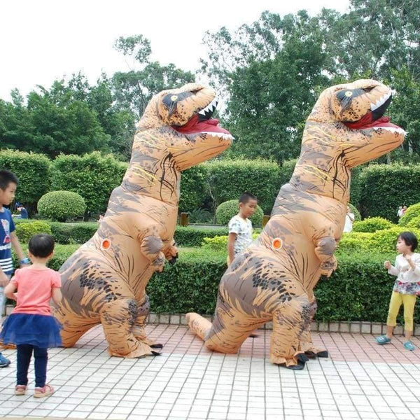 Planet Gates Adult  T-REX Inflatable Costume Christmas Cosplay Dinosaur Animal Jumpsuit Halloween Costume for Women Men