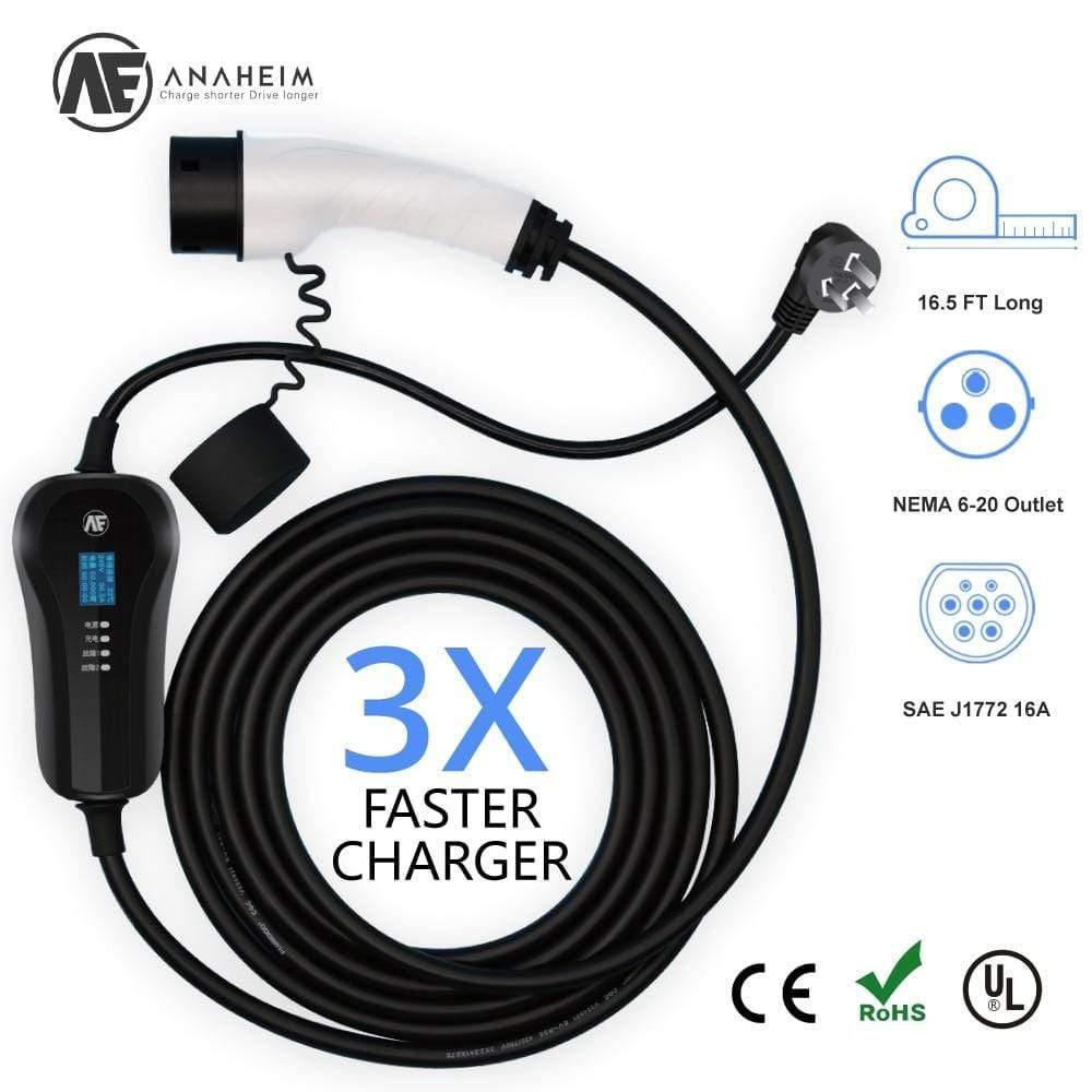 Planet Gates AE Anaheim 3.5KW evse electric car charger ev Level 2 /AC 220-280V 16A Type1 SAE  J1772 plug charger with EU wall socket input