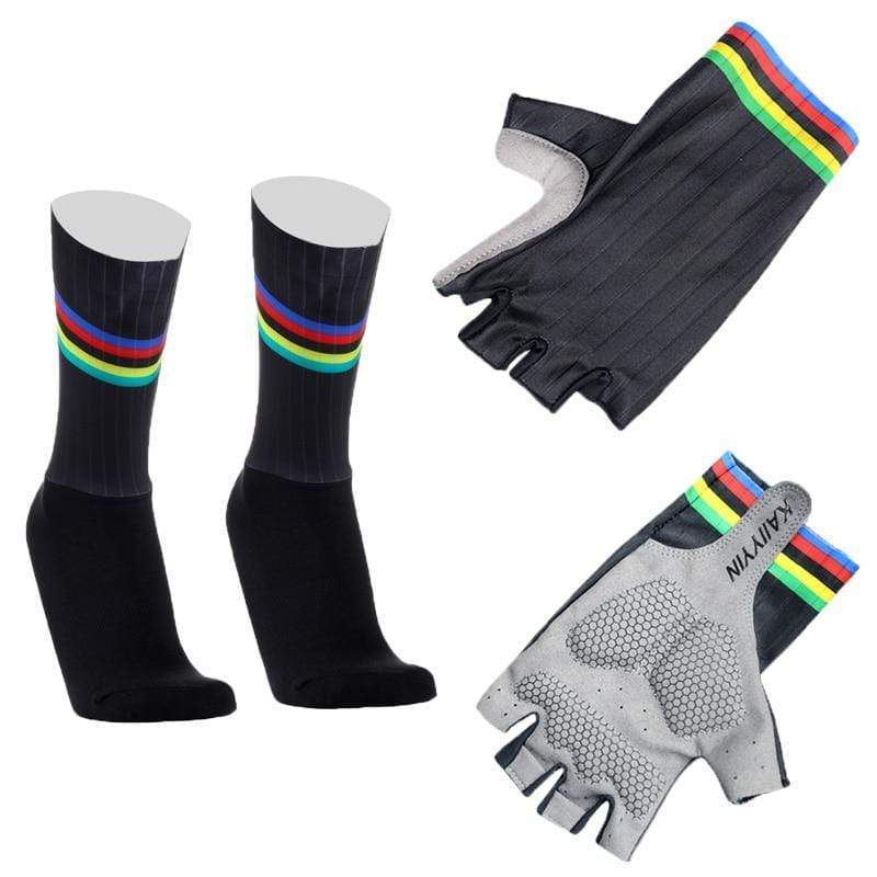 Planet Gates Aero Bike Team Cycling Gloves and Socks Combined Men Women Bike Gloves Socks Non-slip Calcetines Ciclismo Guantes Ciclismo