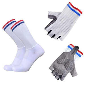 Planet Gates Aero Bike Team Cycling Gloves and Socks Combined Men Women Bike Gloves Socks Non-slip Calcetines Ciclismo Guantes Ciclismo