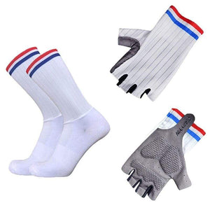 Planet Gates Aero Bike Team Cycling Gloves and Socks Combined Men Women Bike Gloves Socks Non-slip Calcetines Ciclismo Guantes Ciclismo