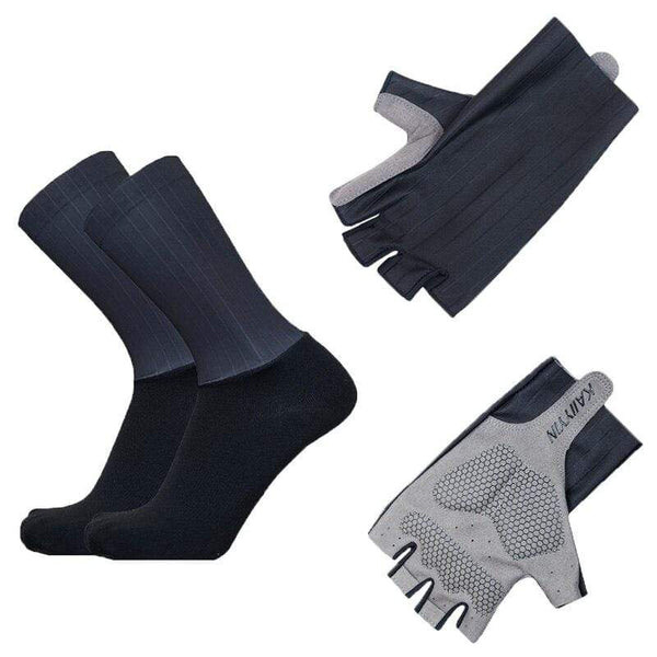 Planet Gates Aero Bike Team Cycling Gloves and Socks Combined Men Women Bike Gloves Socks Non-slip Calcetines Ciclismo Guantes Ciclismo