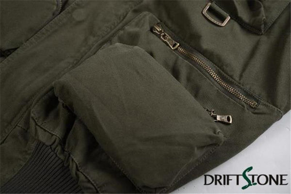 Planet Gates Aeronautica Militare Bomber Jacket Men Removable Sleeve Tactical Military Uniform Coat