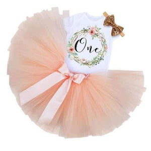 Planet Gates AF One Little Girl 1st Birthday Party Sets Baby Tutu Cake Smash Outfits Sets First Christmas Gift Toddler Girls Kids Baptism Clothes