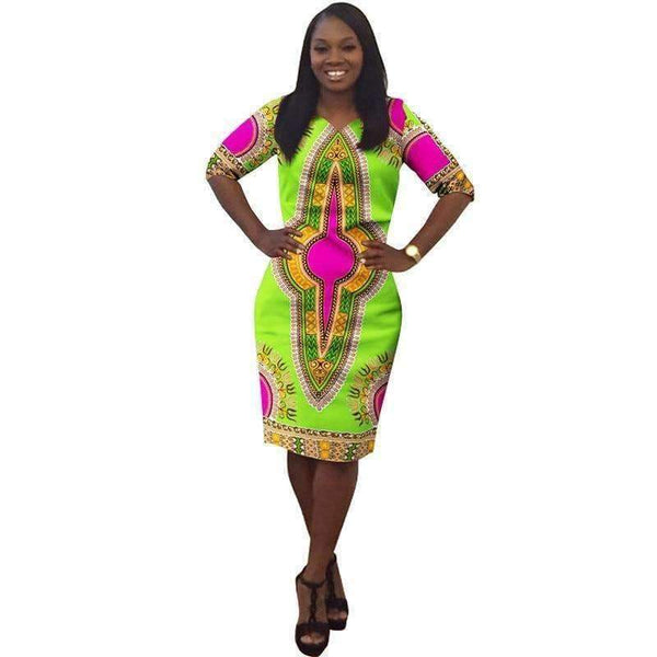 Planet Gates African Dresses For Women Ankara Fashions Women Traditional African Clothing Sleeve Print Dashiki African Print Wax Women Dress