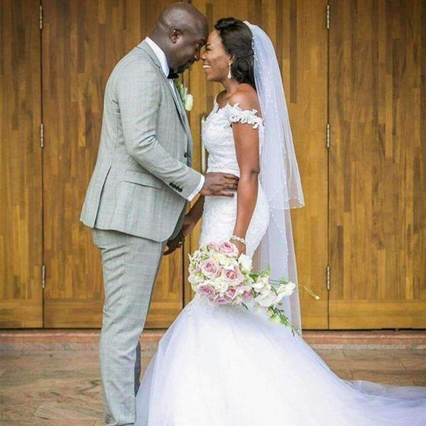 Planet Gates African Vintage Lace Mermaid Country Wedding Dress Sexy Sheer Off Shoulder Bridal Gowns Vestido De Novia