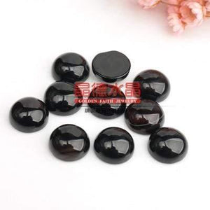Planet Gates agate / 6mm 10pcs Natural Stone Cabochon Beads 6mm 8mm 10mm 12mm Flat Back Rose Quartzs Agates Tiger Eyes Beads for Jewelry Making Findings