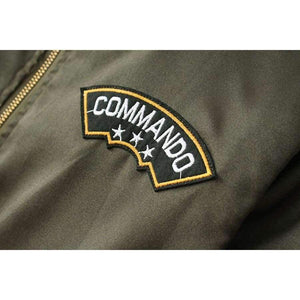Planet Gates Agreen / L Military Army Green Satin Jacket Women 2018 Badge Appliques Bomber Jacket Coat Autumn Winter Slim Baseball Jacket Coat Outwears