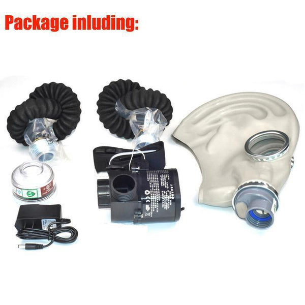 Planet Gates Air Circulator Suppied-Air Respirators Electric Military Gas Mask With No.3 Carborn 0.5M Tube Rechargeable Blower Painting,Spray