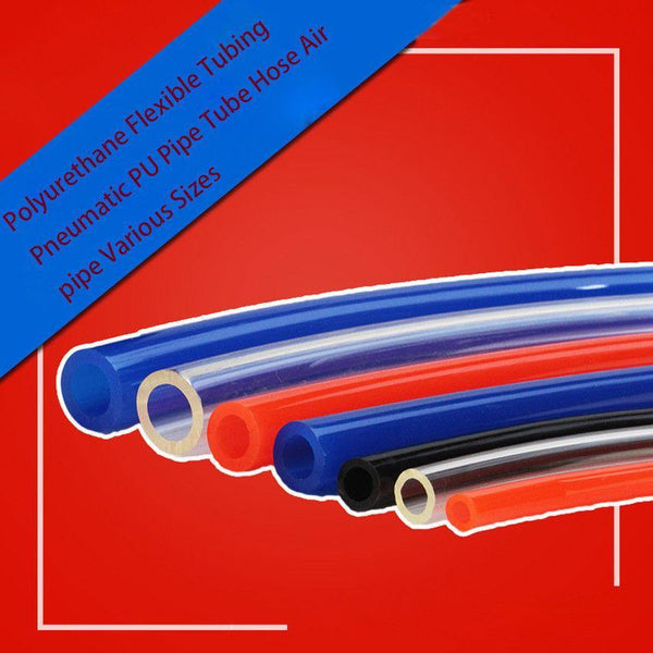 Air Tubing Pneumatic Pipe Tube Hose 10x6.5mm ID 8x5mm 6x 4 2.5mm 12x8  Transparent Blue Red Black PU Air Gas Pipe Hose 1M SALE