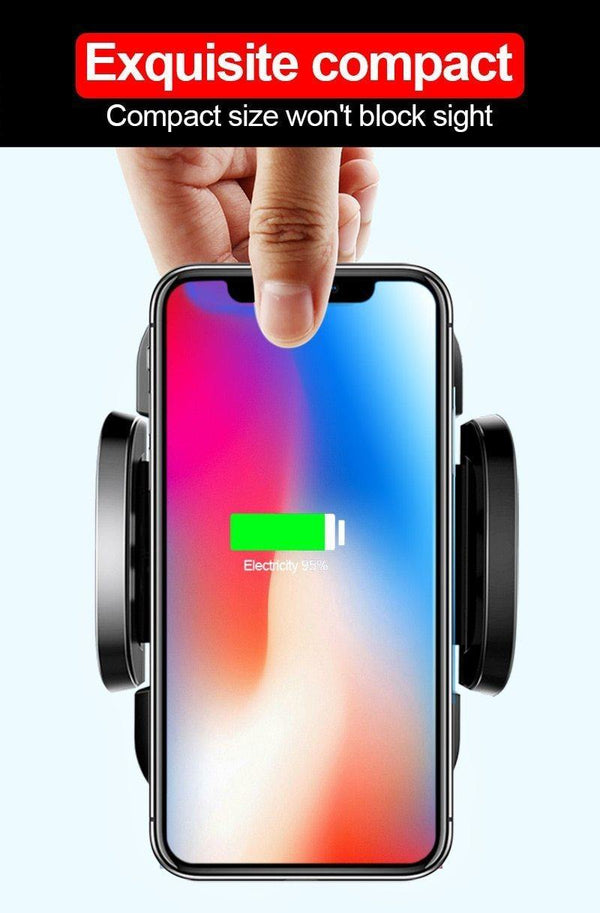 Planet Gates Air Vent Holder TOMKAS Qi Wireless Car Charger Infrared Sensor Fast Charger Wireless Charging For Phone Automatic Induction Wireless Car Charger