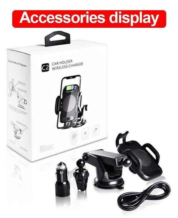 Planet Gates Air Vent Holder TOMKAS Qi Wireless Car Charger Infrared Sensor Fast Charger Wireless Charging For Phone Automatic Induction Wireless Car Charger
