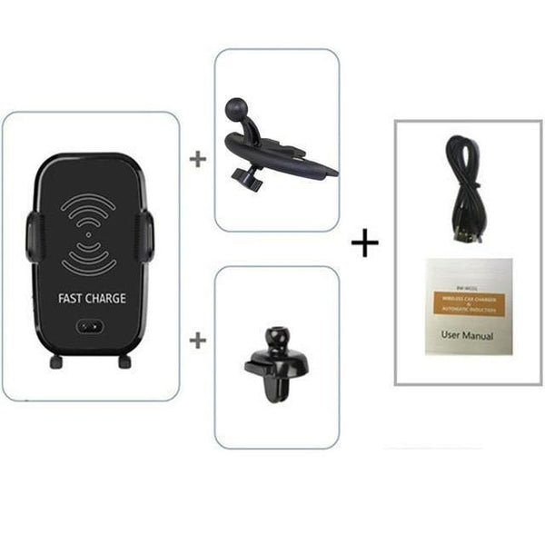 Planet Gates Air vent n CD rack Car Infrared Sensor Automatic Qi Fast Wireless Car Mobile Phone Charger for iPhone X 8 Plus Samsung S9 S8 Plus S7 Note 8