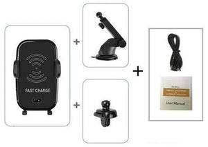 Planet Gates Air vent n stand Car Infrared Sensor Automatic Qi Fast Wireless Car Mobile Phone Charger for iPhone X 8 Plus Samsung S9 S8 Plus S7 Note 8