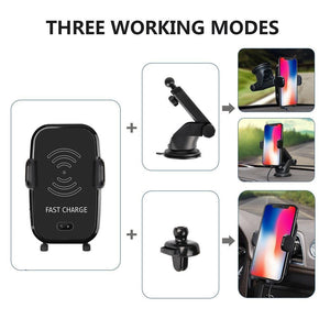 Planet Gates Air vent only Car Infrared Sensor Automatic Qi Fast Wireless Car Mobile Phone Charger for iPhone X 8 Plus Samsung S9 S8 Plus S7 Note 8