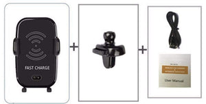 Planet Gates Air vent only Car Infrared Sensor Automatic Qi Fast Wireless Car Mobile Phone Charger for iPhone X 8 Plus Samsung S9 S8 Plus S7 Note 8