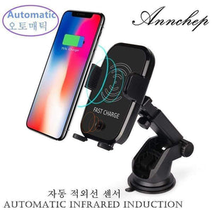 Planet Gates Air vent only Car Infrared Sensor Automatic Qi Fast Wireless Car Mobile Phone Charger for iPhone X 8 Plus Samsung S9 S8 Plus S7 Note 8