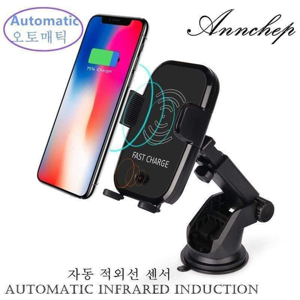 Planet Gates Air vent only Car Infrared Sensor Automatic Qi Fast Wireless Car Mobile Phone Charger for iPhone X 8 Plus Samsung S9 S8 Plus S7 Note 8
