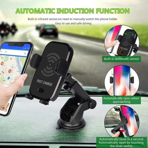 Planet Gates Air vent only Car Infrared Sensor Automatic Qi Fast Wireless Car Mobile Phone Charger for iPhone X 8 Plus Samsung S9 S8 Plus S7 Note 8