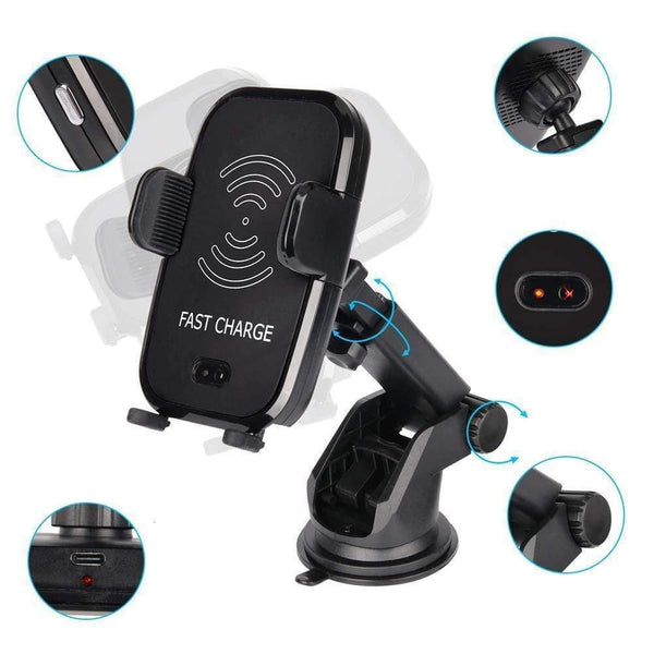 Planet Gates Air vent only Car Infrared Sensor Automatic Qi Fast Wireless Car Mobile Phone Charger for iPhone X 8 Plus Samsung S9 S8 Plus S7 Note 8