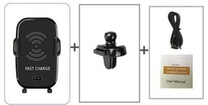 Planet Gates Air vent only Car Infrared Sensor Automatic Qi Fast Wireless Car Mobile Phone Charger for iPhone X 8 Plus Samsung S9 S8 Plus S7 Note 8