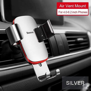 Baseus Car Phone Holder for Car CD Slot Air Vent Mount Phone Holder Stand for iPhone Samsung Metal Gravity Mobile Phone Holder