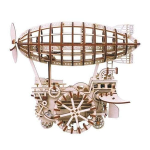 Planet Gates Airship / China Robotime 8 Kinds DIY Gear Drive Wooden Mechanical Model Building Kits Assembly Toy Gift for Children Teens Adult LGLK