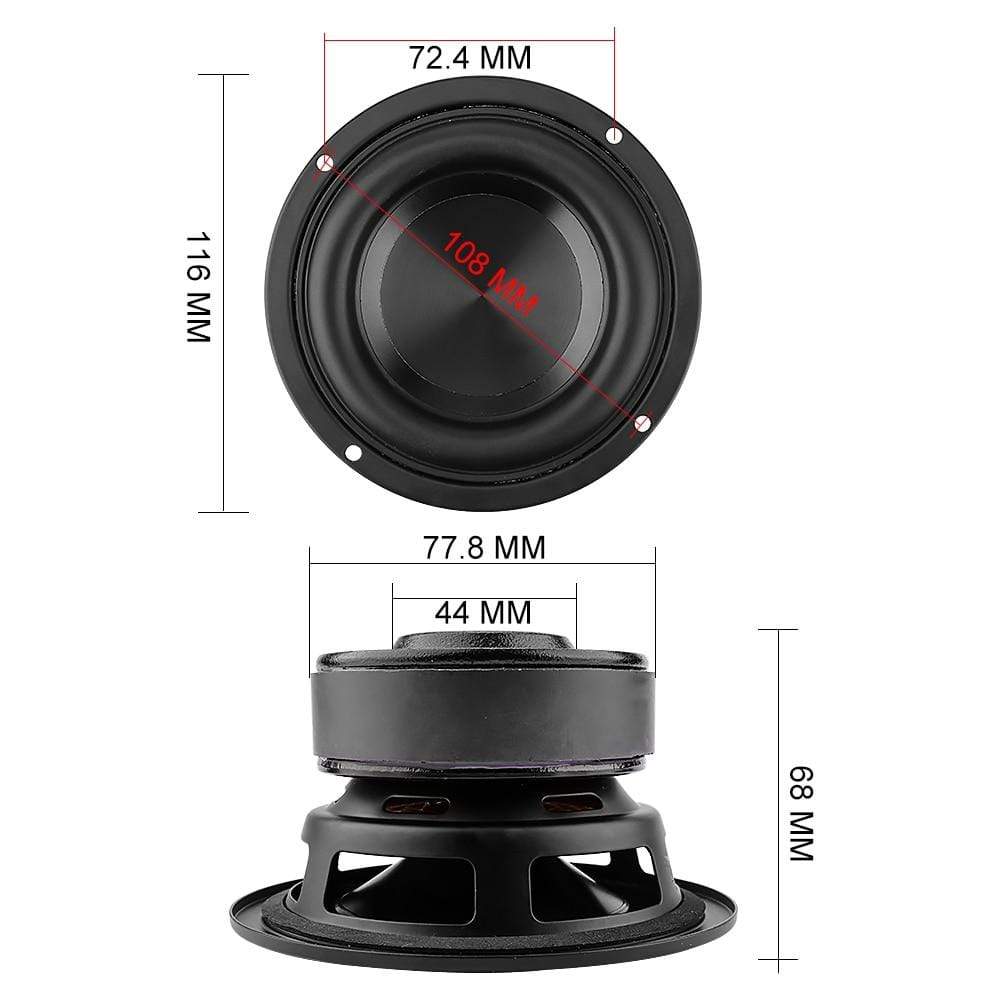 Planet Gates AIYIMA 1Pc 4 Inch Woofer Audio Speaker Driver 4 8 Ohm 100W Bass Hifi Sound Music Waterproof Subwoofer Speaker DIY Home Theater