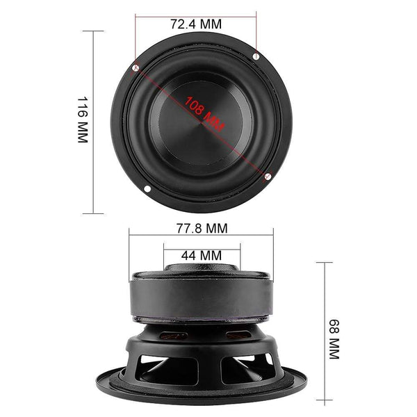 Planet Gates AIYIMA 1Pc 4 Inch Woofer Audio Speaker Driver 4 8 Ohm 100W Bass Hifi Sound Music Waterproof Subwoofer Speaker DIY Home Theater