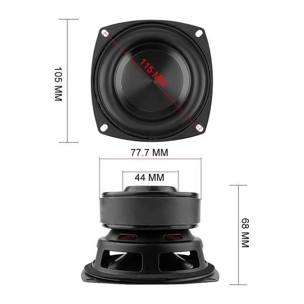 Planet Gates AIYIMA 1Pc 4 Inch Woofer Audio Speaker Driver 4 8 Ohm 100W Bass Hifi Sound Music Waterproof Subwoofer Speaker DIY Home Theater