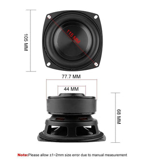 Planet Gates AIYIMA 1Pc 4 Inch Woofer Audio Speaker Driver 4 8 Ohm 100W Bass Hifi Sound Music Waterproof Subwoofer Speaker DIY Home Theater