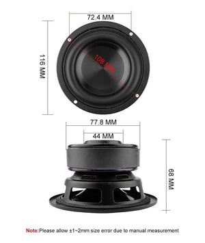 Planet Gates AIYIMA 1Pcs 4 Inch Woofer Speaker Driver Hifi 4 8 Ohm 100W Bass Sound Speaker Waterproof Subwoofer DIY Sound Home Theater