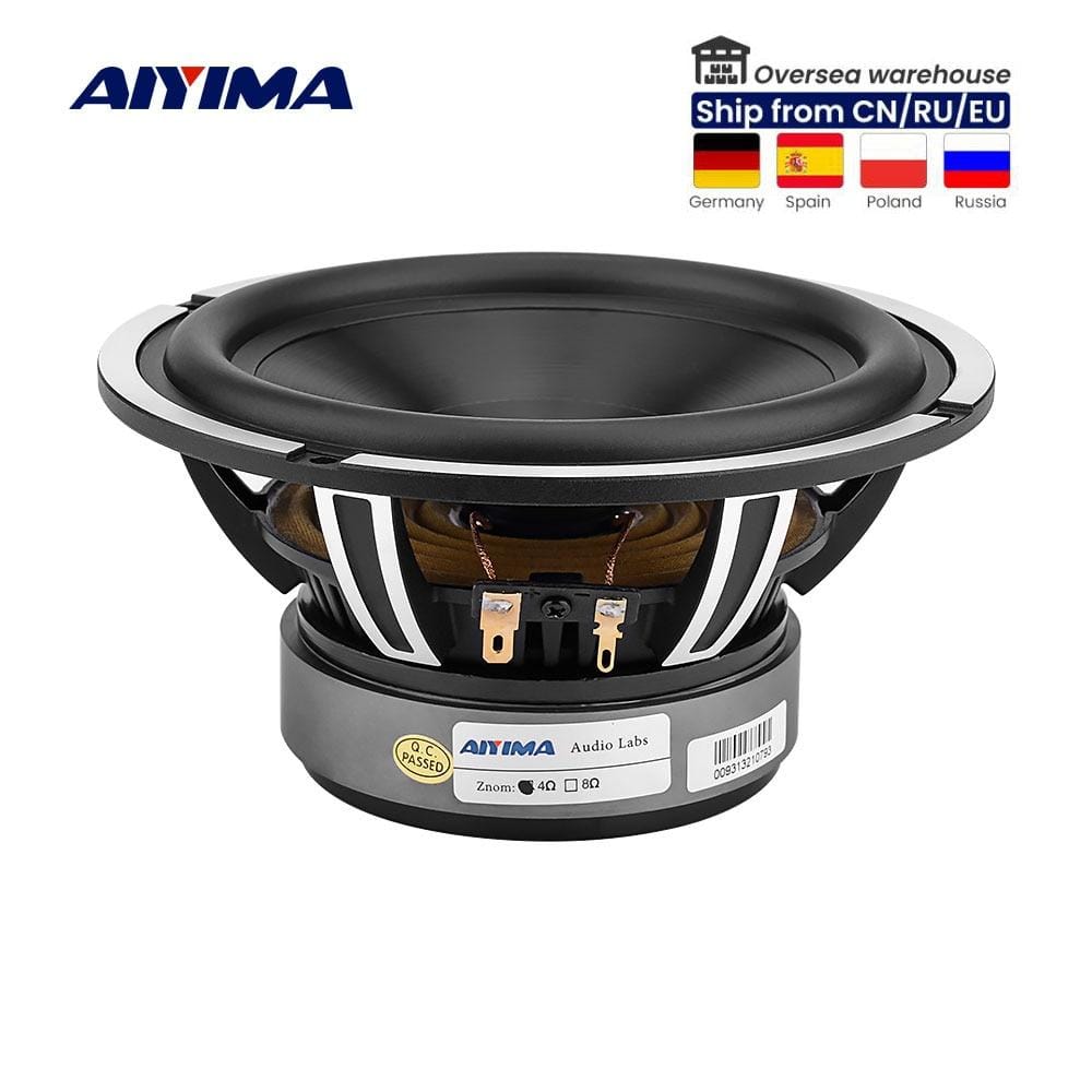 Planet Gates AIYIMA 1Pcs 6.5 Inch Woofer Speaker 50W 4 Ohm Bass Audio Car Sound Speaker Driver Aluminum Ceramic Black Diamond Cast Booksheft
