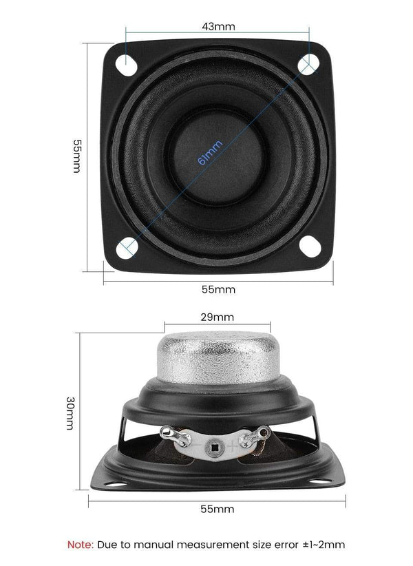 Planet Gates AIYIMA 2PC 2Inch 4ohm Full Range Speaker Sound Music Speakers Driver 10W 15W 20W Radio Loudspeaker DIY For Home Audio System