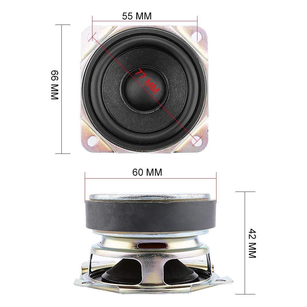 Planet Gates AIYIMA 2Pcs 2.5 Inch Full Range Speaker Units 8 Ohm 10W Sound Speaker Driver 66MM Rubber Edge Loudspeaker DIY Home Theater