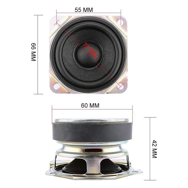 Planet Gates AIYIMA 2Pcs 2.5 Inch Full Range Speaker Units 8 Ohm 10W Sound Speaker Driver 66MM Rubber Edge Loudspeaker DIY Home Theater