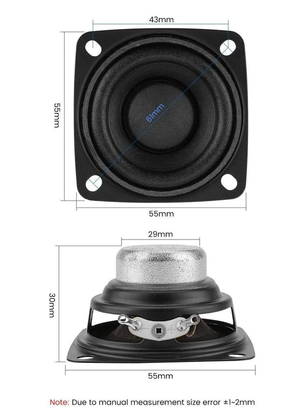 Planet Gates AIYIMA 2Pcs 2 Inch Full Range Sound Amplifier Speaker Driver 4 Ohm 20W Loudspeaker DIY Home Theater Speaker Bluetooth-compatible