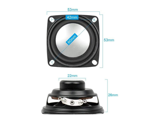 Planet Gates AIYIMA 2Pcs 2Inch Audio Speaker Driver 16 Core 4Ohm 3W Silver Speakers Pot Portable Loudspeaker DIY For Home Theater Sound Syste