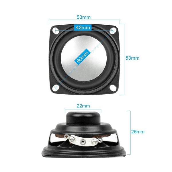 Planet Gates AIYIMA 2Pcs 2Inch Audio Speaker Driver 16 Core 4Ohm 3W Silver Speakers Pot Portable Loudspeaker DIY For Home Theater Sound Syste