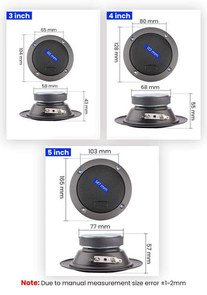 Planet Gates AIYIMA 2Pcs 3 4 5 Inch Midrange Bass Speaker Driver High Power Tweeter Loudspeaker DIY Home Theater HiFi Music Woofer Speaker