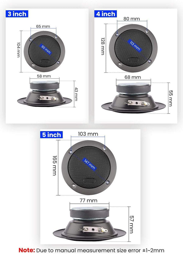 Planet Gates AIYIMA 2Pcs 3 4 5 Inch Midrange Bass Speaker Driver High Power Tweeter Loudspeaker DIY Home Theater HiFi Music Woofer Speaker