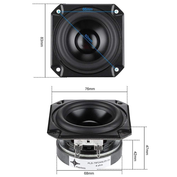 Planet Gates AIYIMA 2Pcs 3 Inch Audio Speaker 4 Ohm 40W Full Range Speaker Driver Bookshelf Sound Loudapeaker Home Theater