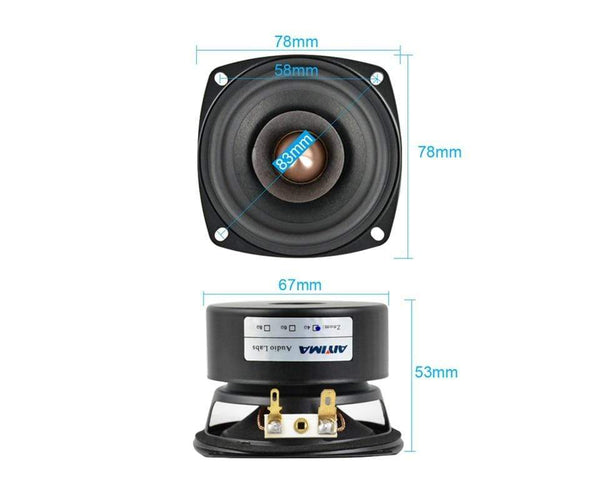 Planet Gates AIYIMA 2Pcs 3 Inch Audio Speaker 4Ohm 8Ohm 15W Full Range Speaker Driver HIFI Treble Mediant Bass Loudspeaker DIY