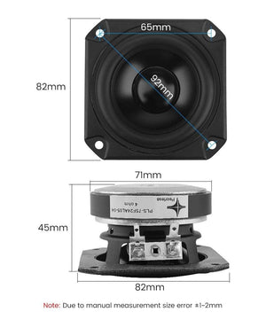 Planet Gates AIYIMA 2Pcs 3 Inch Full Range Speaker Driver 4 Ohm 40W Bookshelf Speaker Loudapeaker Home Theater
